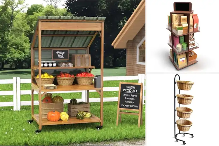Detailed view of Best Display Stands for Farmers Markets