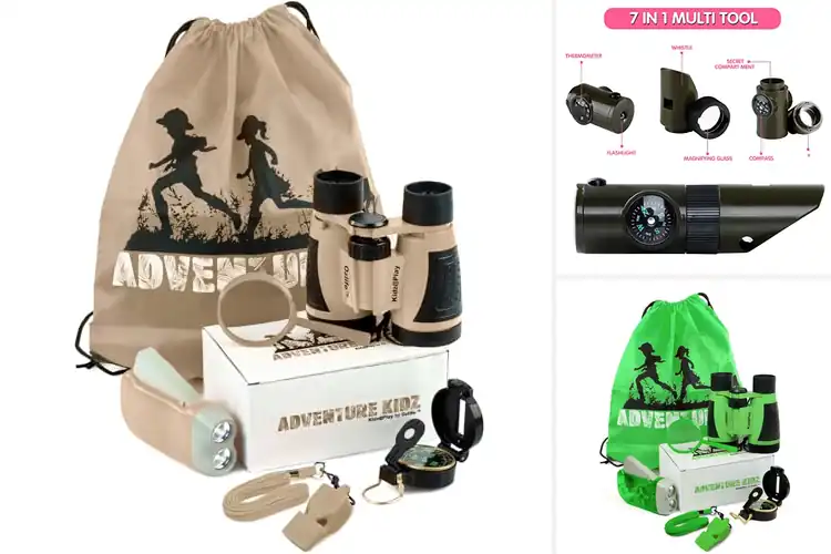 Detailed view of Best Kids Exploration Tools Kit With Binoculars