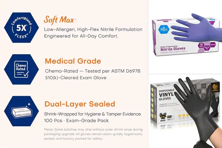 Detailed view of Best Powder-Free Gloves: Top 10 Tested & Reviewed for You