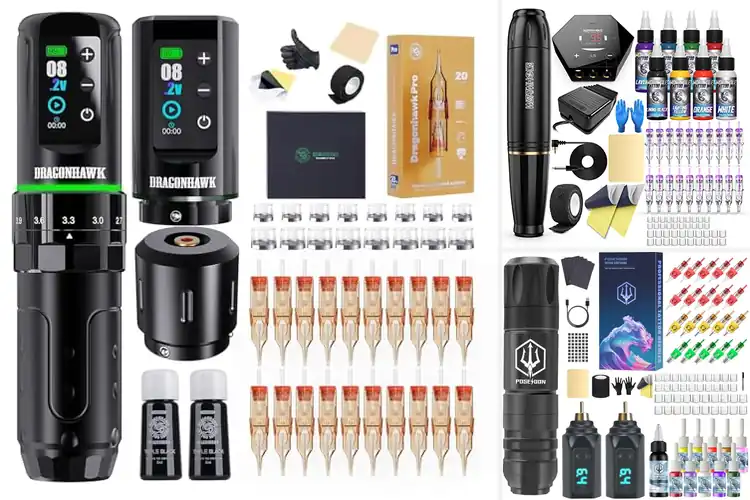 Detailed view of Best Tattoo Guns: Elevate Your Art with Top-Rated Kits